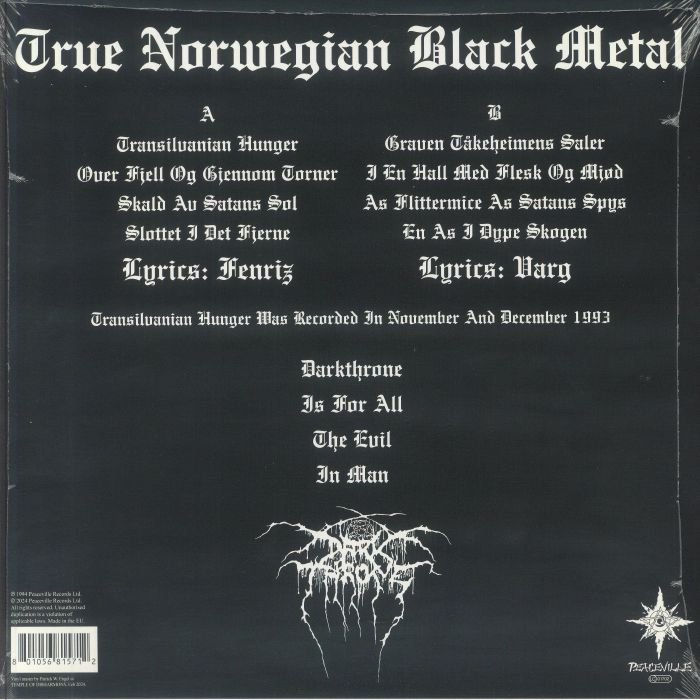 DARKTHRONE - Transilvanian Hunger (30th Anniversary Edition)