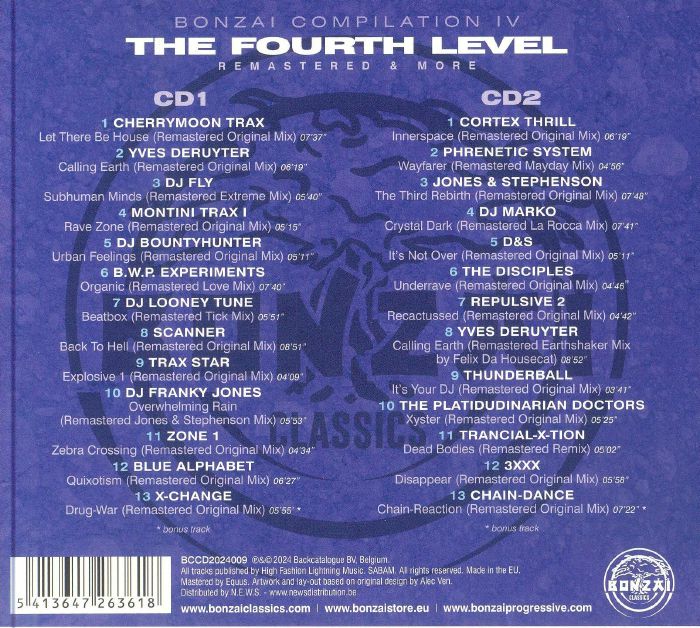 VARIOUS - Bonzai Compilation IV: The Fourth Level (remastered)