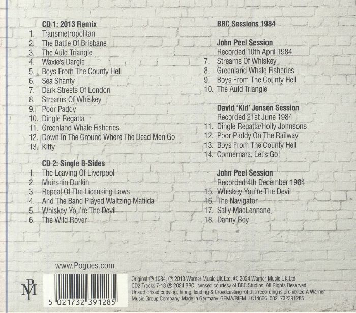 POGUES, The - Red Roses For Me (40th Anniversary Edition)