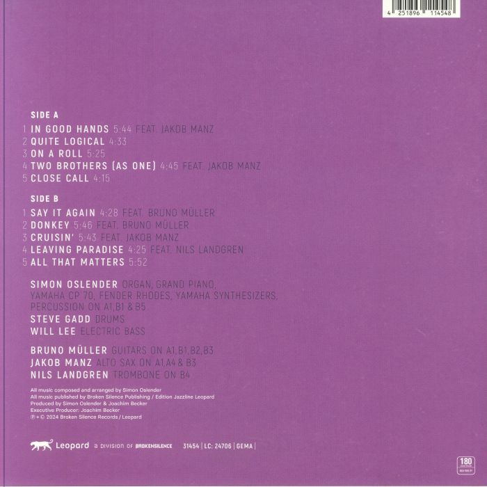 OSLENDER, Simon/STEVE GADD/WILL LEE - All That Matters
