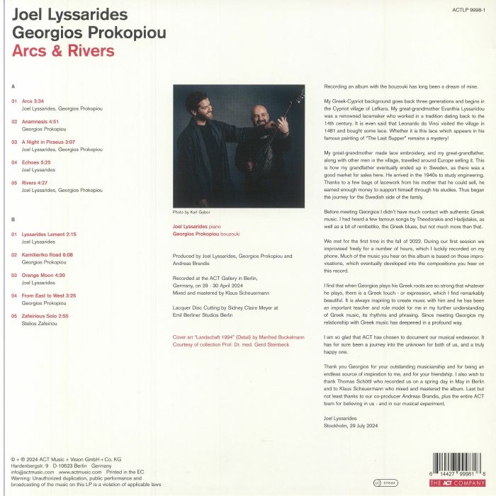 LYSSARIDES, Joel/GEORGIOS PROKOPIOU - Arcs & Rivers