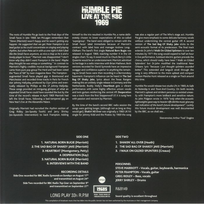 HUMBLE PIE - Live At The BBC 1969