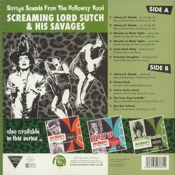 SCREAMING LORD SUTCH & HIS SAVAGES - Joe Meek's Tea Chest Tapes: Savage Sounds From The Holloway Road: