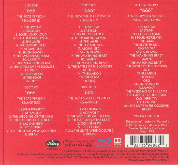 APHRODITE'S CHILD - 666 (50th Anniversary Deluxe Edition)