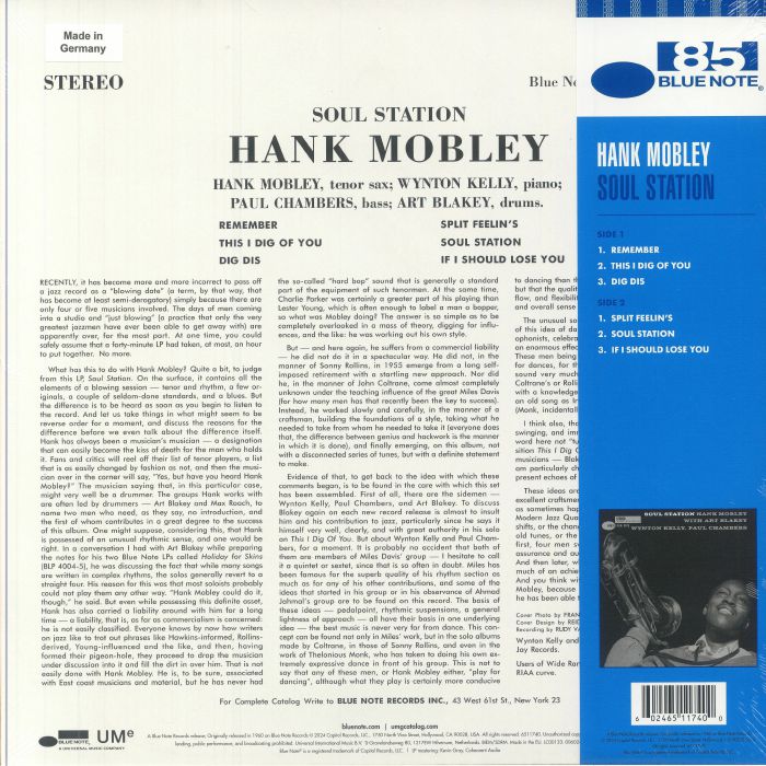Soul Station - Wikipedia Soul Station/Hank Mobley（Blue Note日本盤