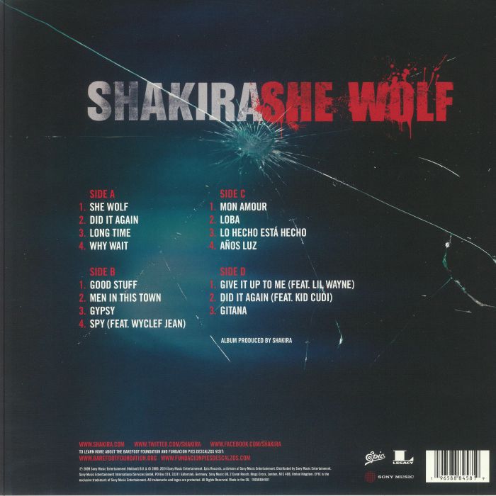 SHAKIRA - She Wolf (reissue)