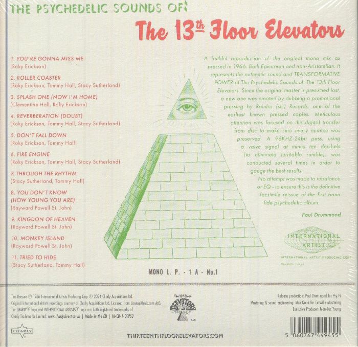 13TH FLOOR ELEVATORS, The - The Psychedelic Sounds Of (mono) (reissue)