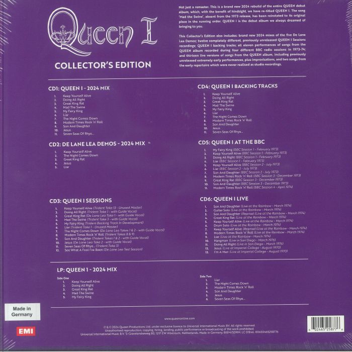 QUEEN - Queen 1 (Super Deluxe Edition)
