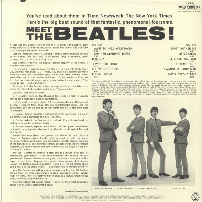 BEATLES, The - Meet The Beatles! (mono) (remastered)