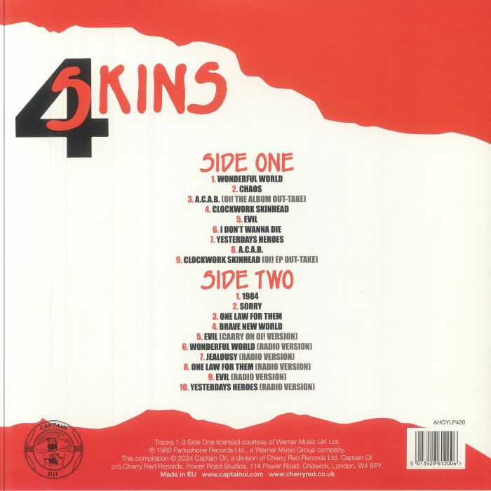 The 4 SKINS - The Original 4 Skins Vinyl at Juno Records.