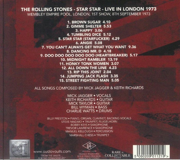 ROLLING STONES, The - Star Star: Live In London 1973