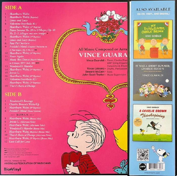 GUARALDI, Vince - Be My Valentine Charlie Brown (Soundtrack) (50th Anniversary Edition)