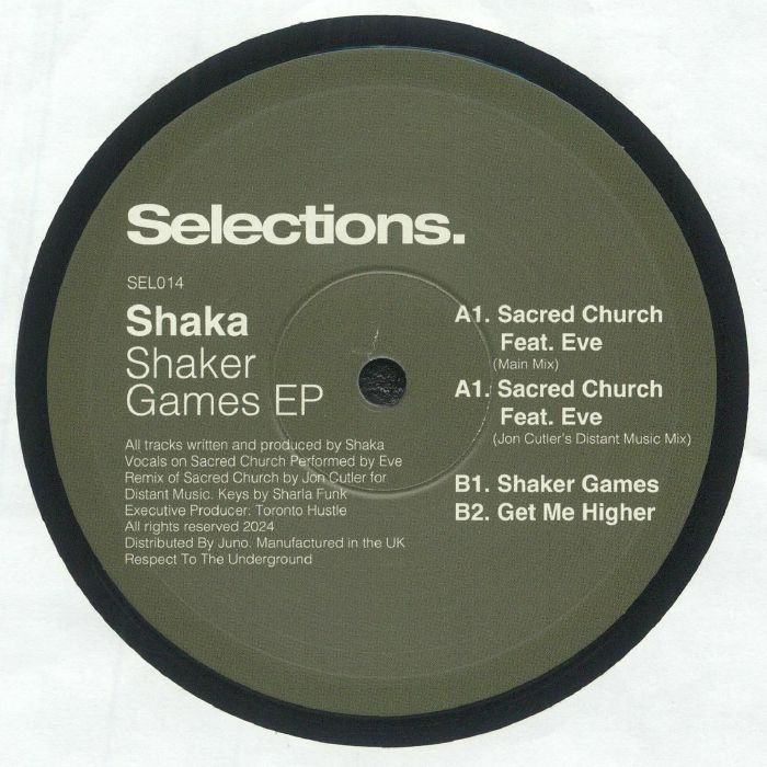 SHAKA - Shaker Games EP (inc Jon Cutler mix)