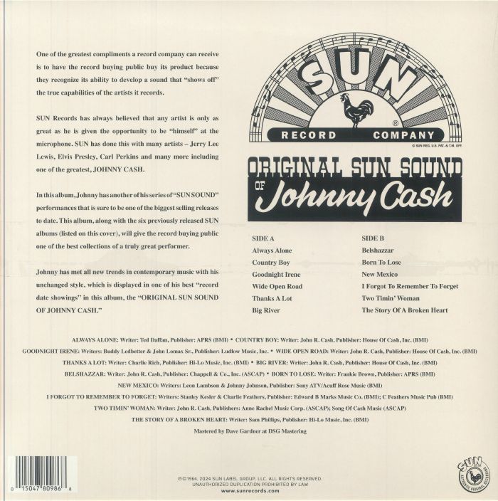 CASH, Johnny - Original Sun Sound Of Johnny Cash (60th Anniversary Edition)