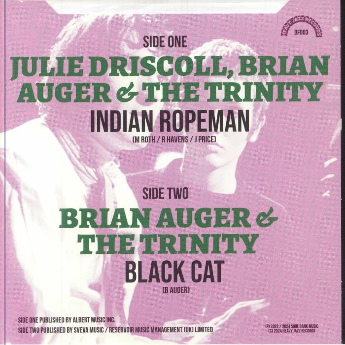 DRISCOLL, Julie/BRIAN AUGER & THE TRINITY - Indian Rope Man