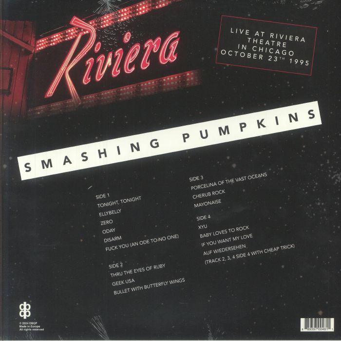 Smashing Pumpkins Live at outlets Riviera Theatre Vinyl