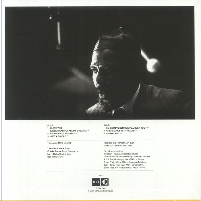 Thelonious MONK - Live In Paris 1966: Lost ORTF Recording