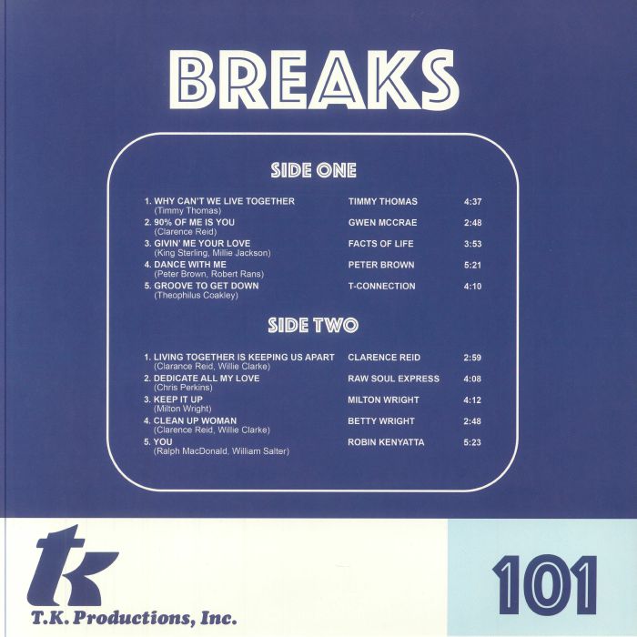 Various Artists / 101 Breaks (TK Disco) Various Artists / 101 Breaks (TK Disco)