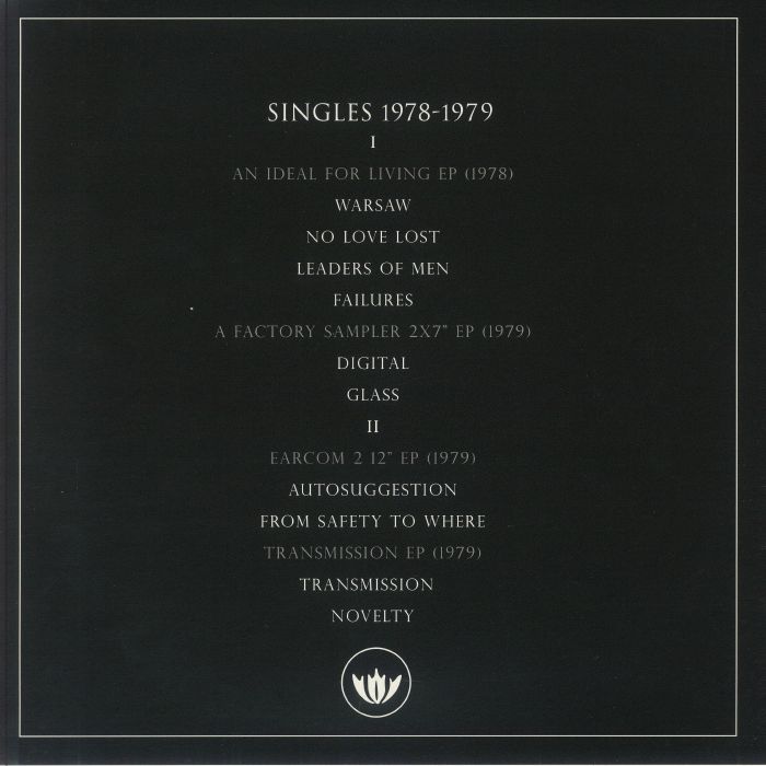 JOY DIVISION - Singles Collection 1978-1979: Volume I Vinyl
