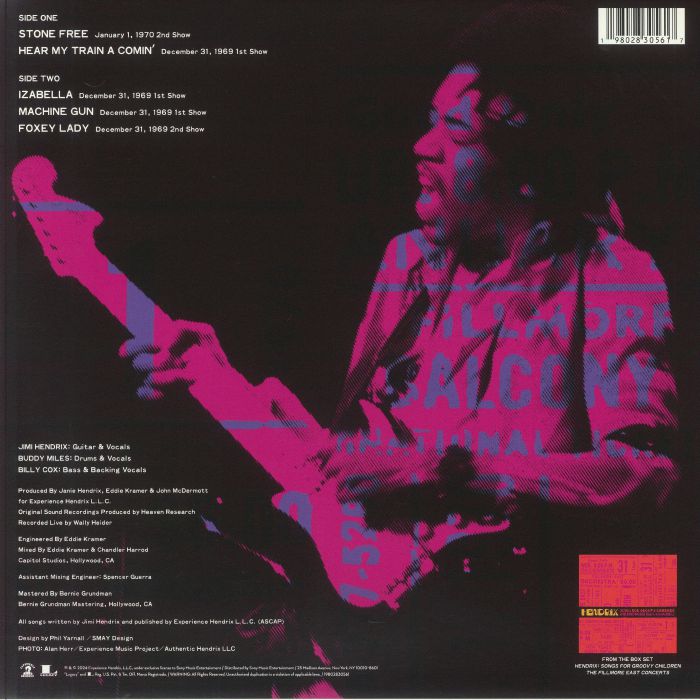 Jimi HENDRIX - Songs For Groovy Children: The Fillmore East