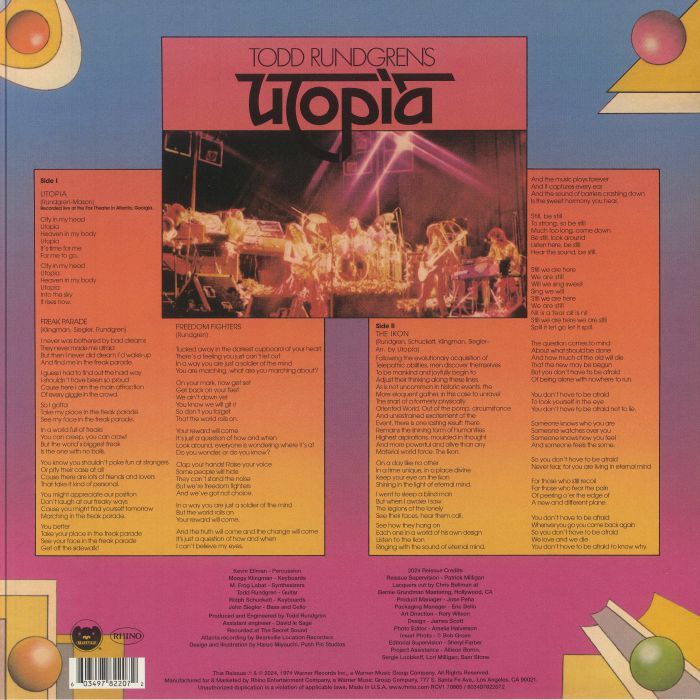 Todd RUNDGREN - Todd Rundgren's Utopia (50th Anniversary) (Record Store ...