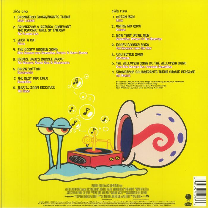 VARIOUS - The Spongebob Squarepants Movie (Soundtrack) (reissue) (Record Store Day Black Friday RSD 2024)