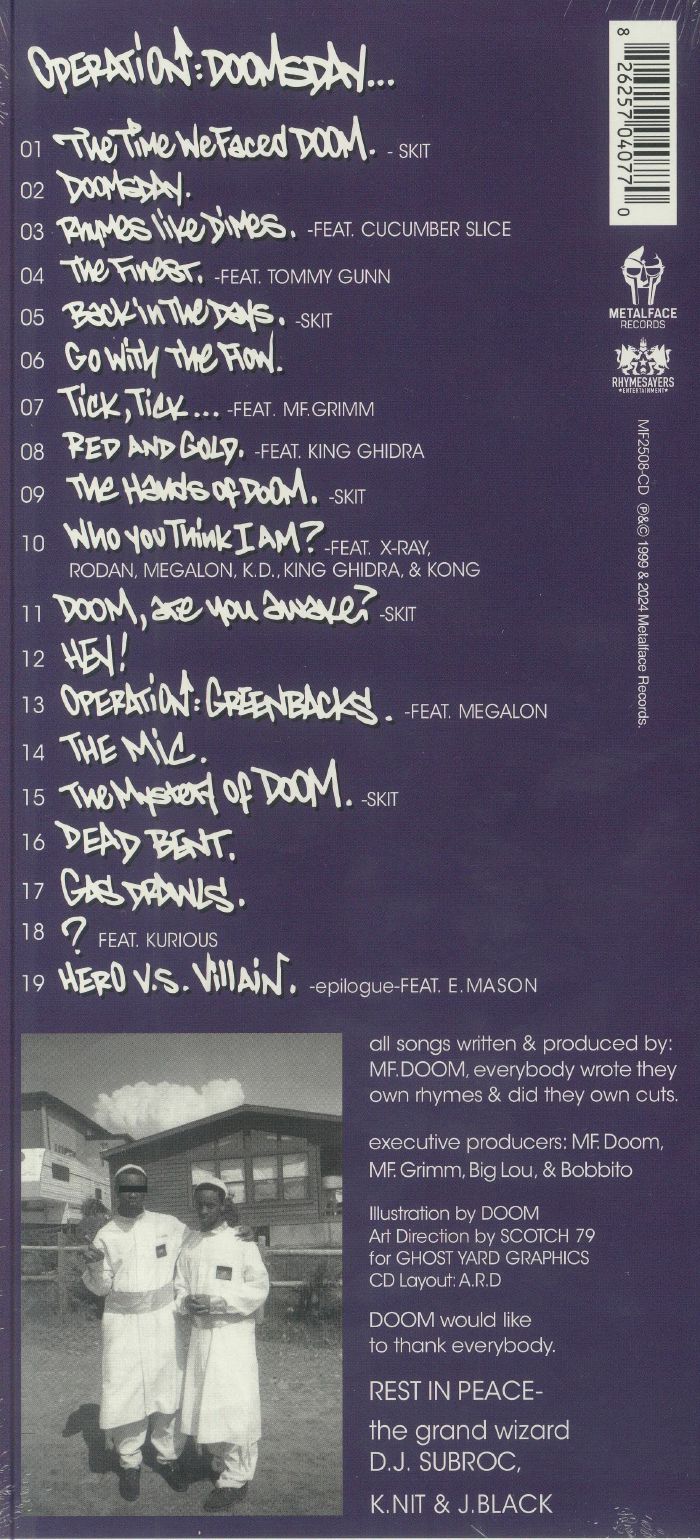 MF DOOM - Operation: Doomsday (25th Anniversary Edition) (Record Store Day Black Friday RSD 2024)
