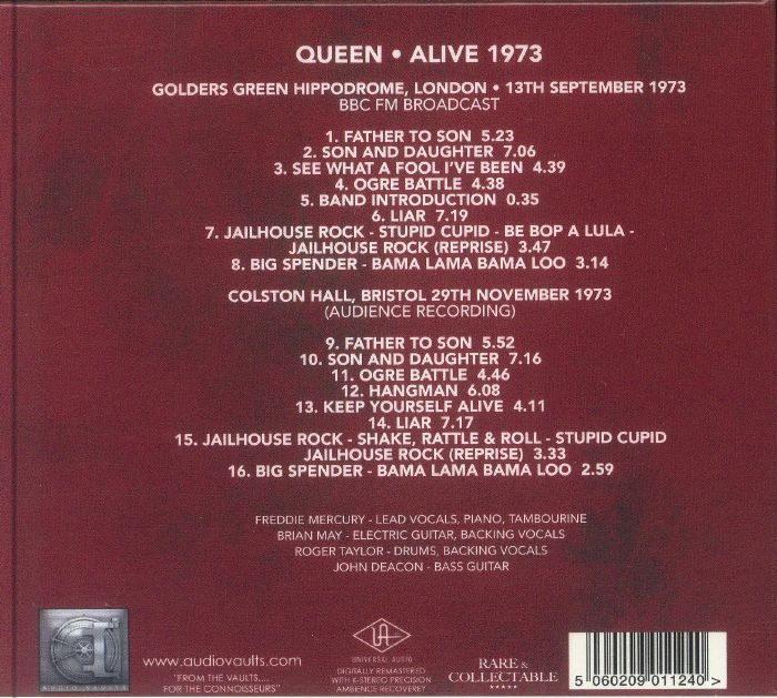 QUEEN - Alive 1973 CD at Juno Records.
