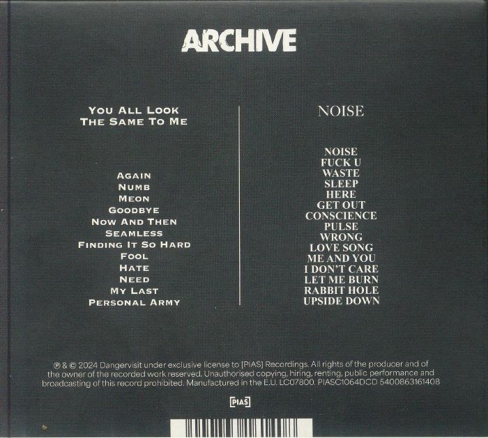 ARCHIVE - You All Look The Same To Me/Noise