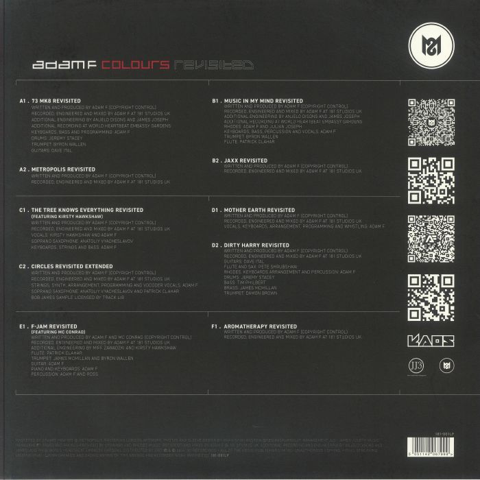 ADAM F - Colours Revisited Vinyl at Juno Records.