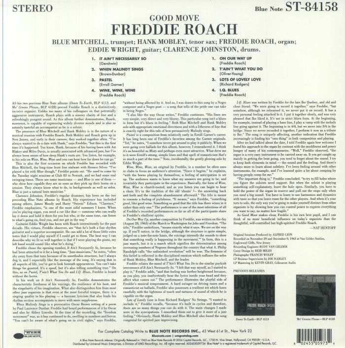 ROACH, Freddie - Good Move (Tone Poet Series)