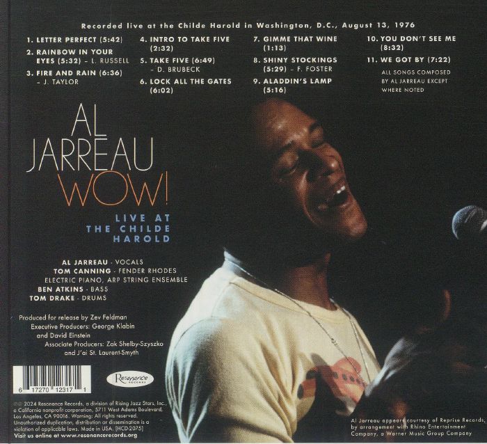 JARREAU, Al - Wow! Live At The Childe Harold