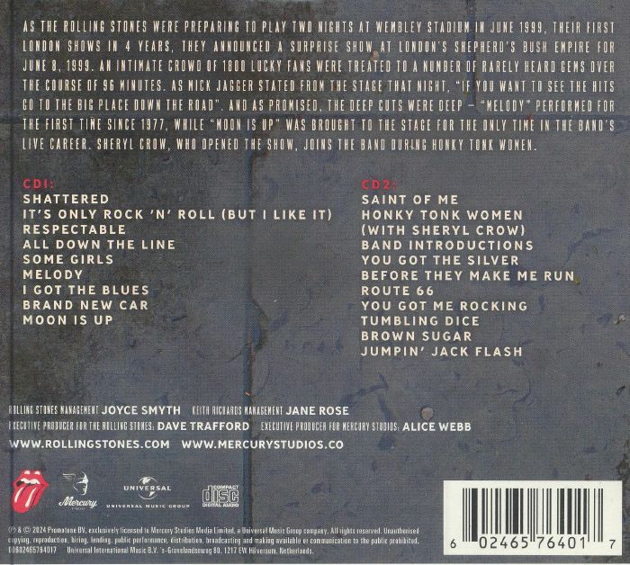 ROLLING STONES, The - Welcome To Shepherd's Bush
