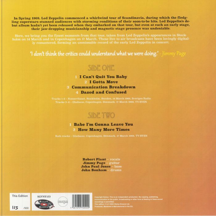 LED ZEPPELIN - The Scandinavia Sessions