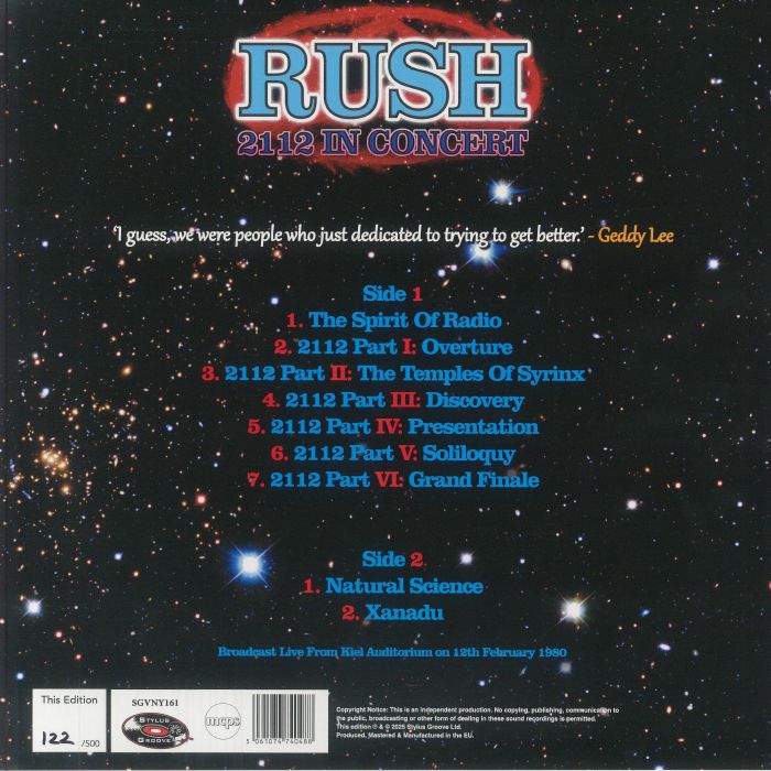 RUSH - 2112 In Concert