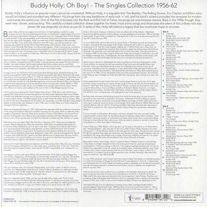 HOLLY, Buddy - Oh Boy: The Singles Collection 1956-59