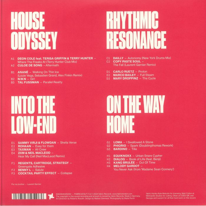 GARNIER, Laurent/VARIOUS - Fabric Presents Laurent Garnier