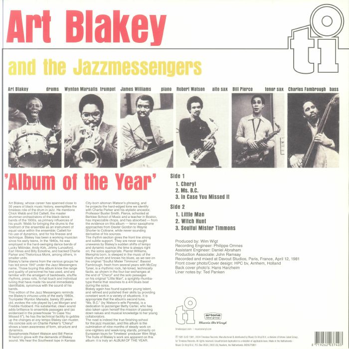 BLAKEY, Art & THE JAZZ MESSENGERS - Album Of The Year (reissue)