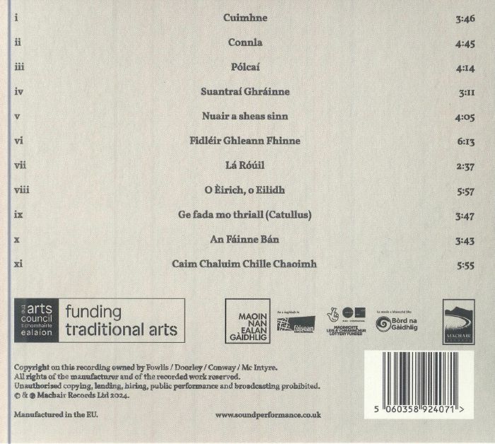 FOWLIS, Julie/EAMON DOORLEY/ZOE CONWAY/JOHN MCINTYRE - Allt II: Cuimhne