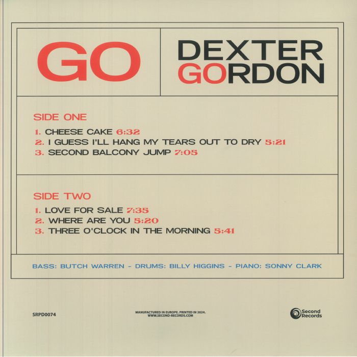 GORDON, Dexter - Go! (reissue)