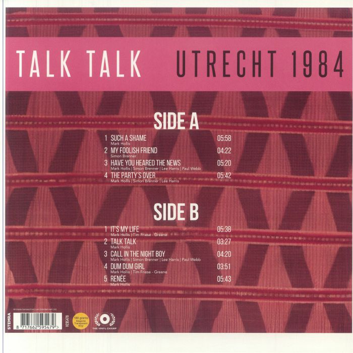 TALK TALK - Utrecht 1984