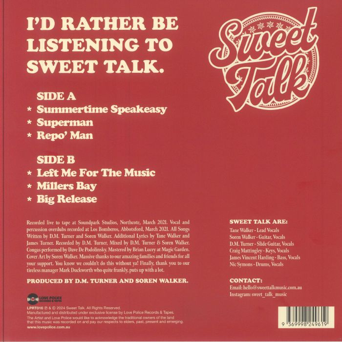 SWEET TALK - I'd Rather Be Listening To Sweet Talk