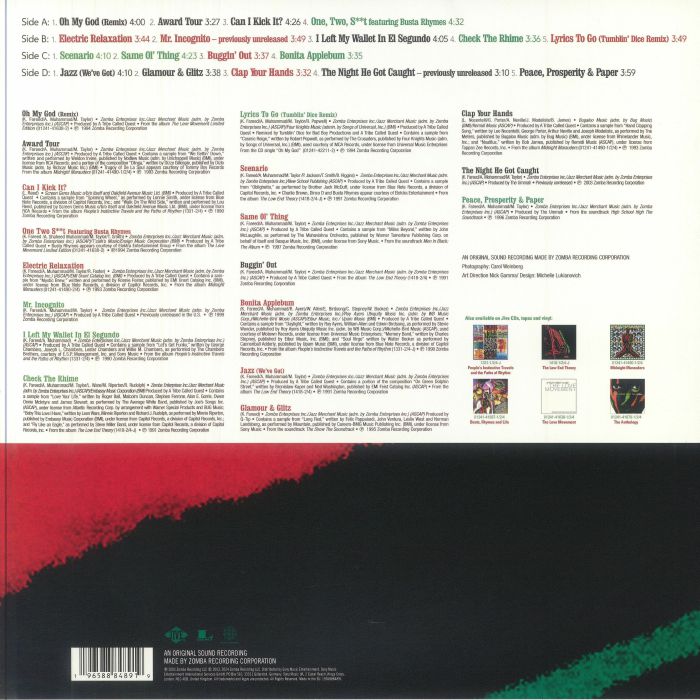 A TRIBE CALLED QUEST - Hits Rarities & Remixes (reissue)
