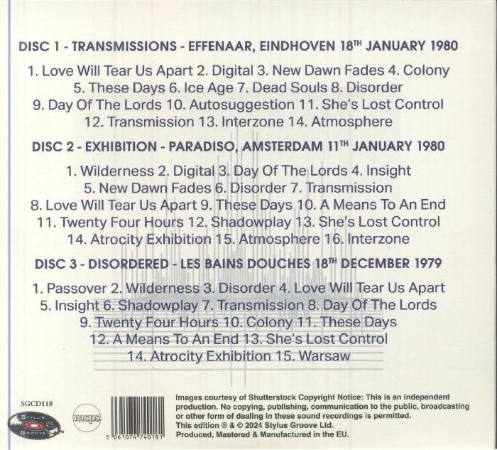 JOY DIVISION - Wilderness: The Legendary Broadcasts 1979/80