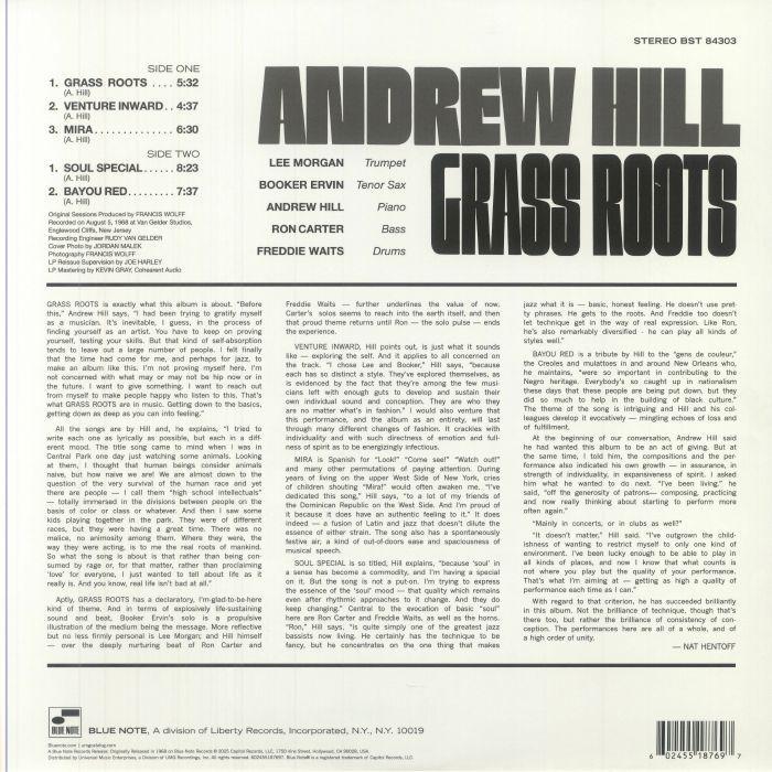 HILL, Andrew - Grass Roots (reissue) (Tone Poet Series)