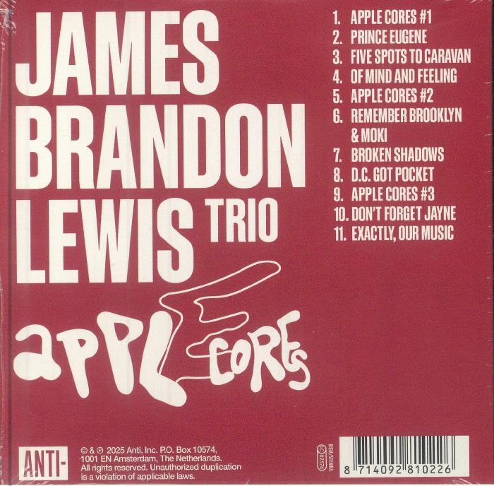 JAMES BRANDON LEWIS TRIO - Apple Cores
