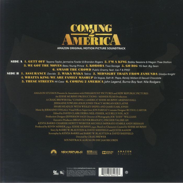 VARIOUS Coming America (Soundtrack) Vinyl at Juno