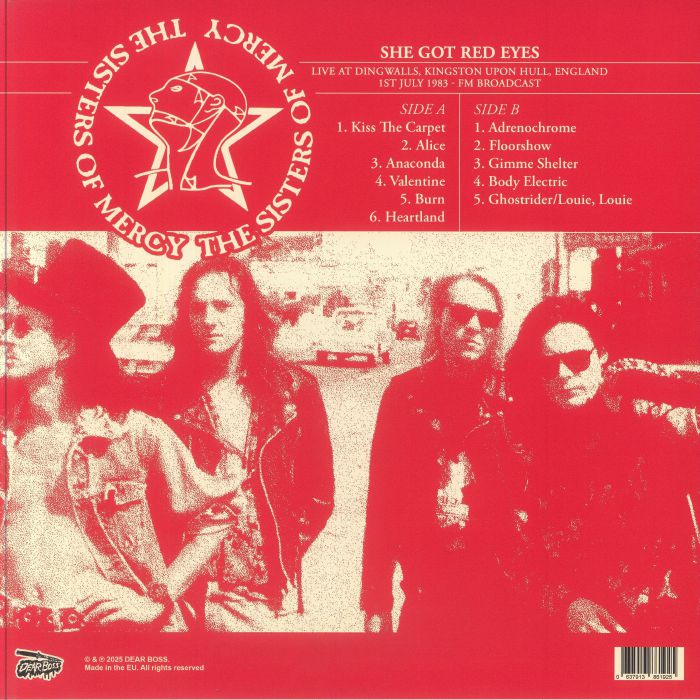 SISTERS OF MERCY, The - She Got Red Eyes: Live At Dingwalls Kingston Upon Hull England 1st July 1983 FM Broadcast