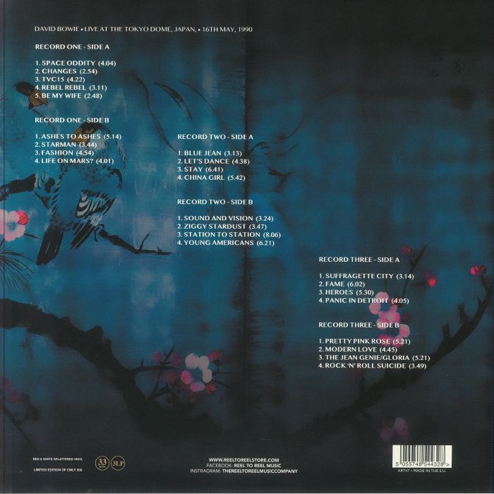 BOWIE, David - Live In Japan: Tokyo Dome Japan 16th May 1990