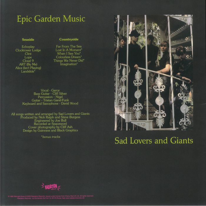 SAD LOVERS & GIANTS - Epic Garden Music (reissue) Vinyl at Juno